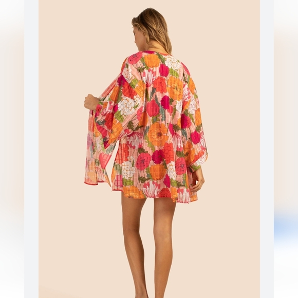 TRINA TURK SUNNY BLOOM KIMONO SIZE L-XL - Picture 4 of 5